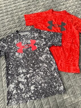 Under Armour Kids' Red & Gray Performance Short Sleeve Tee